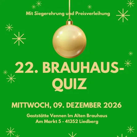Offizielles Titelbild zum 22. Brauhaus-Quizabend am 9. Dezember 2026