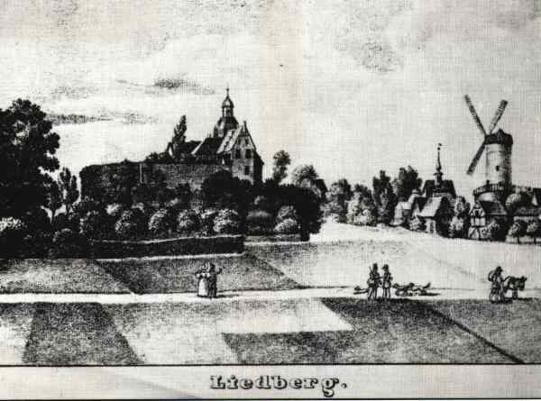 Historische Gesamtansicht von Liedberg um 1530