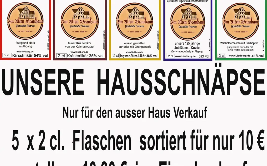 Die Hausschnäpse von Vennen – Ein echter Genuss aus Tradition