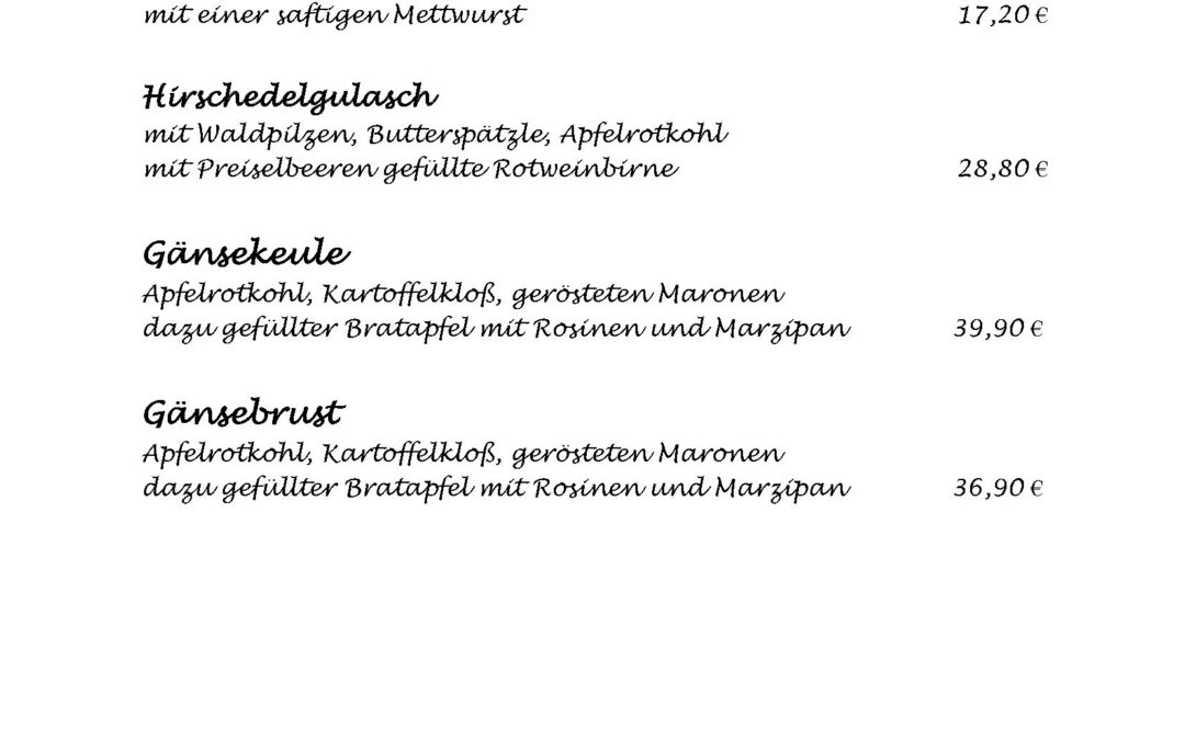 🍂 Saisonkarte November – Wild, Gans & Grünkohl 🍂